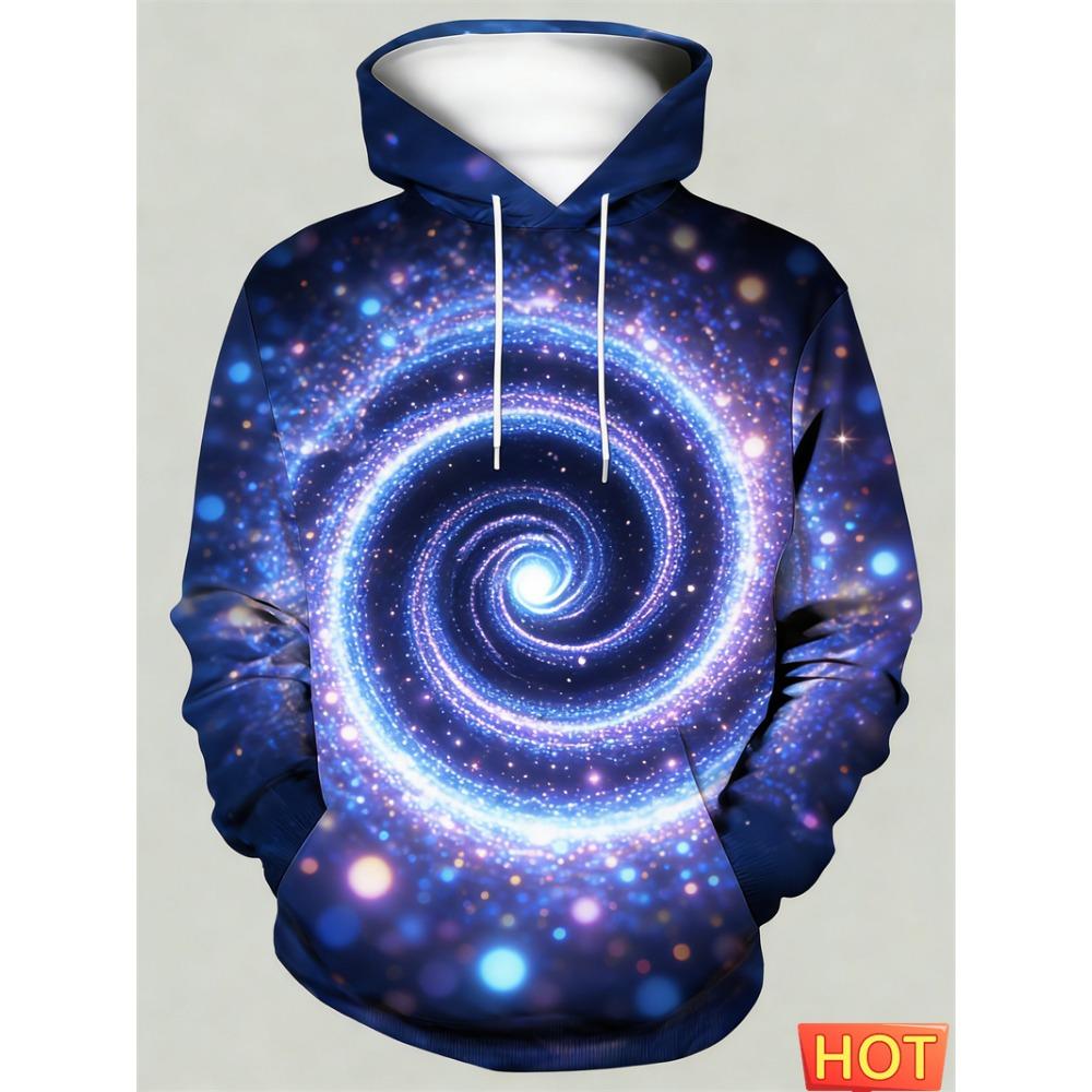Optical Illusion 3D Vortex Graphic Print Hoodies For Men Long Sleeve Oversized Hoodie Streetwear Pullover New Men Women Hoodie