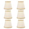 6Pcs Small Lamp Shade Clip On Drum Lampshade Cloth for Chandelier Candle Bulbs Lighting Accessories
