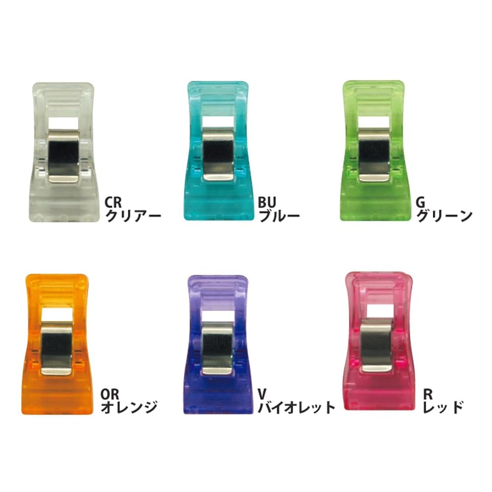 Nippon Chuko NBK Stand Clips Clear 10pcs MST-CR Sewing Temporary Clips Craft DIY Supplies