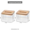 Punch-Free Bathroom Tissue Holder & Shelf, Transparent (2-Pack)