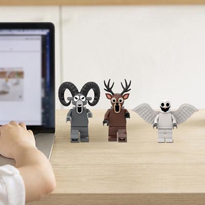 1/3/4 Stuks Survival Horror Spel Actiefiguur Cartoon Hert Geit Uil Beer Wolf Vleermuis Mannen Figuur Decoratie Ornament Bos Nacht Spel Fans Verzamelingen