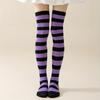 Sexy Long Over Knee Thigh Highs Socks Black White Striped Women Ladies Lolita Anime Cotton Warm Stocking