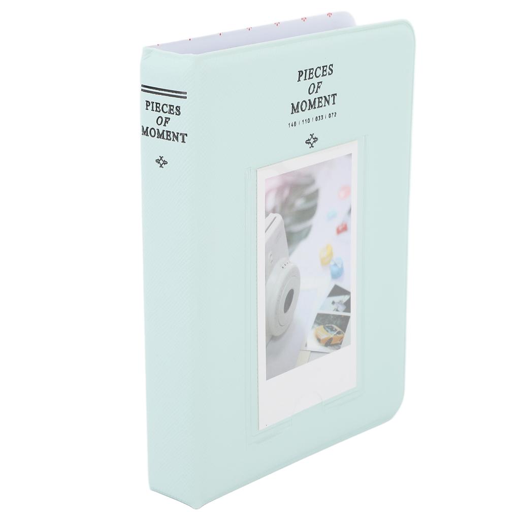 64 Cepli Fotoğraf Albümü Taşınabilir 3in PU Deri Kart Ciltli Fotoğraf Albümü Mini 12 11 9 için Yeşil