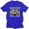 Save The Trash Pandas Raccoon Graphic Tee for Unisex Casual Short Sleeve T-Shirt