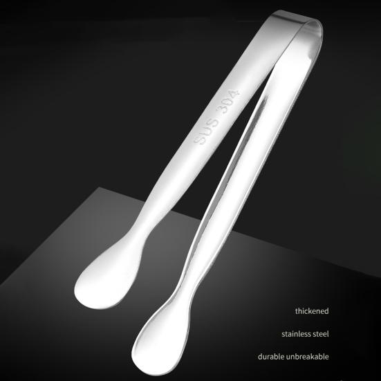Stainless Steel Ice Tong Mini Sugar Cube Tong Heavy Duty Small Serving Tong for Appetizers Tea Party Coffee Bar
