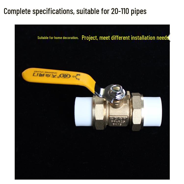 Volkswagen PPR Full Copper Ball Valve for Water Pipes, 20mm-25mm Switch Connector