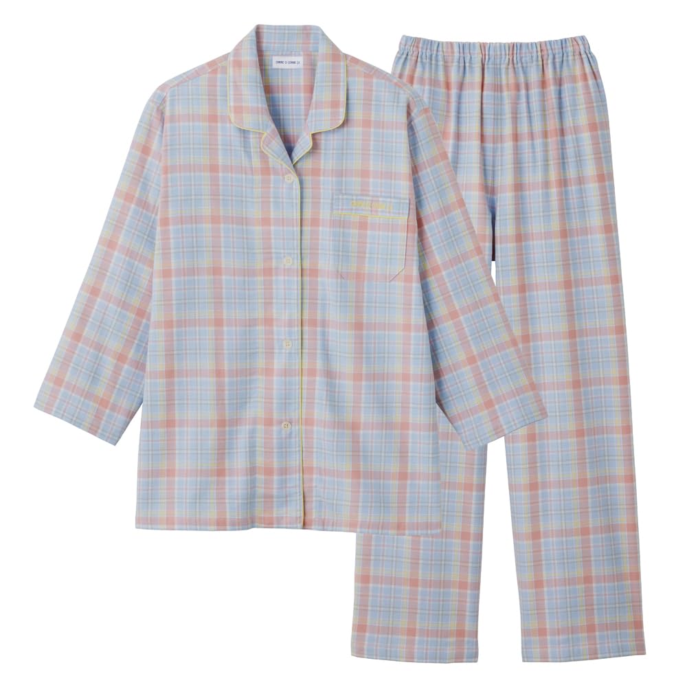 

Gunze CI Comme CA Хлопковые брюки с длинным рукавом из окрашенной вискозы, с начесом, саксофонного цвета, женская 100% одежда для дома, ткань, (MD6104)