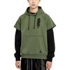 Jordan Embroidered Logo Hoodie Short Sleeve Sweatshirt Men Tops Dark-Green DA9843-335