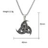 Men's Hip-Hop Stainless Steel Evil Eye & Hand Triangle Pendant Necklace