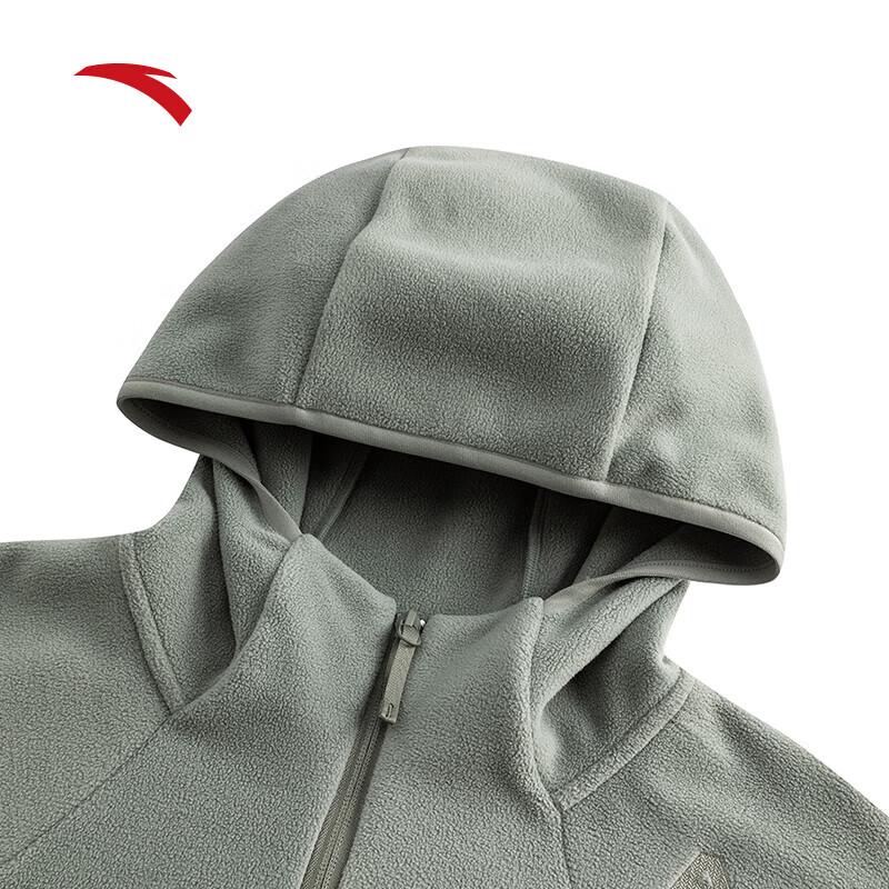 Anta Men's Earth Shell 3.0 Fire Shell Warm Fleece Hooded Jacket