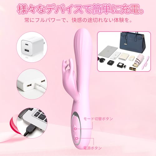 [God-like Orgasm!!!] Vibrator for Women, Orgasm, Rotor, Squirting [Clit Clamping + Portio Stimulation + Dual-Spot Vibration + 30,000 Vibrations Per Mi