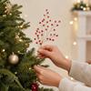 Small Red Christmas Tree Picks, Decorative Branch for Holiday Wreath Garland and Scene Decor