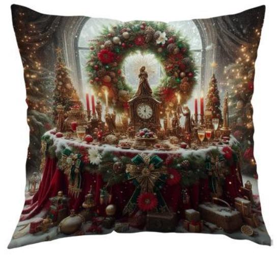 

Новая Рождественская Наволочка для Подушки Венок Полиэстер Принт Праздничное Украшение Гостиная Диван Наволочка для Подушки Спальня Подушка 45*45cm