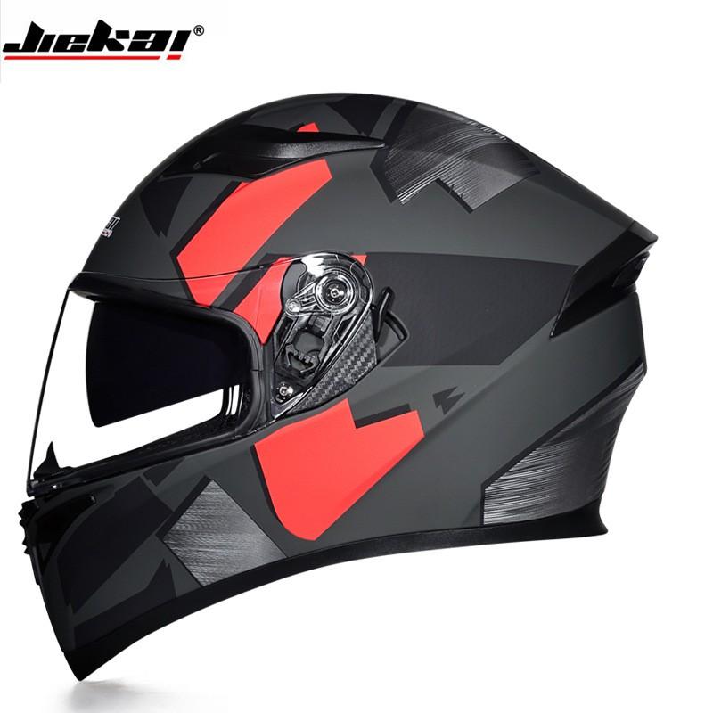 Dual Lens Motorcycle Helmet Off-Road ATV Scooter Riding Full Face Safety Women Men Adult ABS Material
