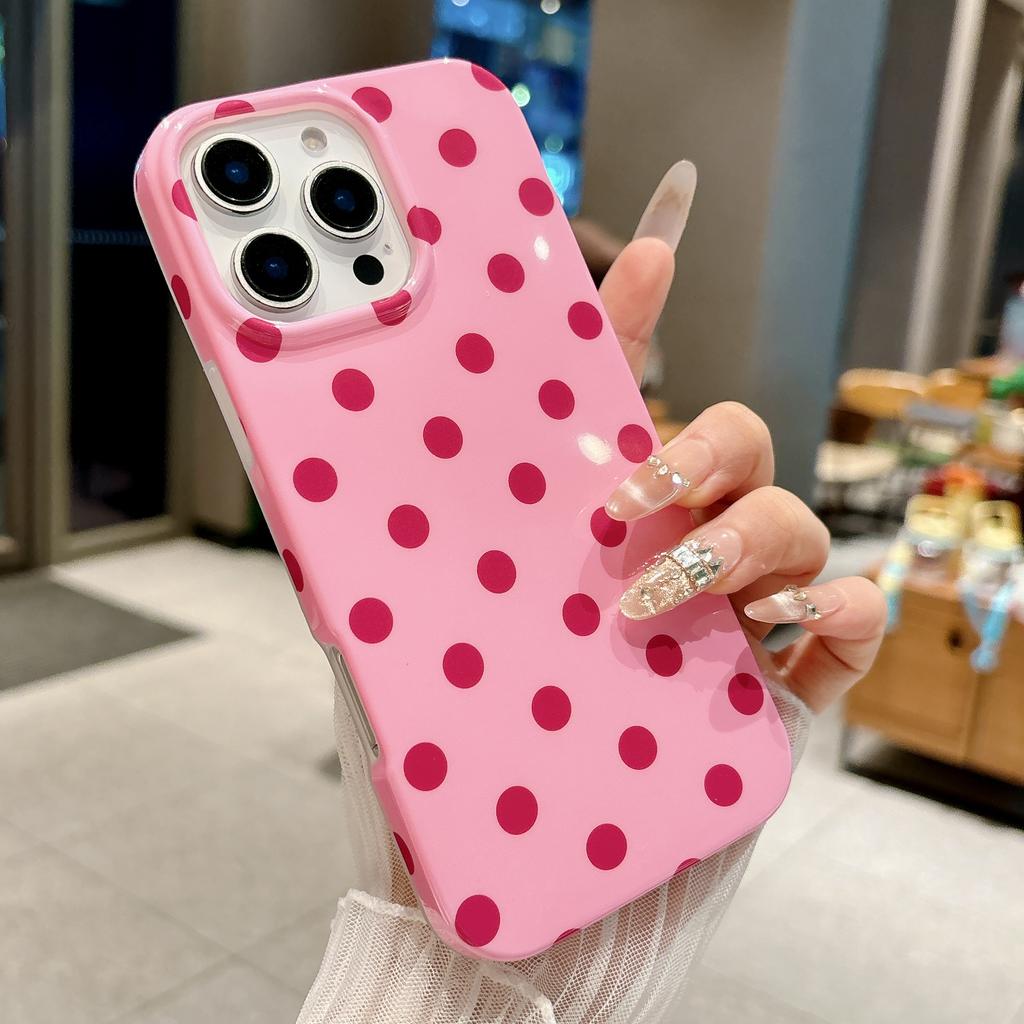 Shockproof Polka Dot Pattern Soft TPU Phone Case For iPhone 17 16 15 14 13 17 Pro Max Plus Slim Cute Protection Cover Funda