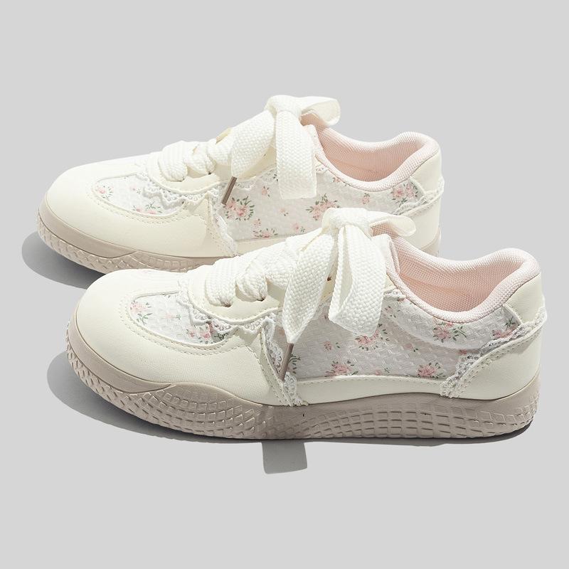 All-match Flat-bottomed Women's Shoes, Fashion German Training Shoes, Breathable Soft-soled Shoes, Increased White Shoes