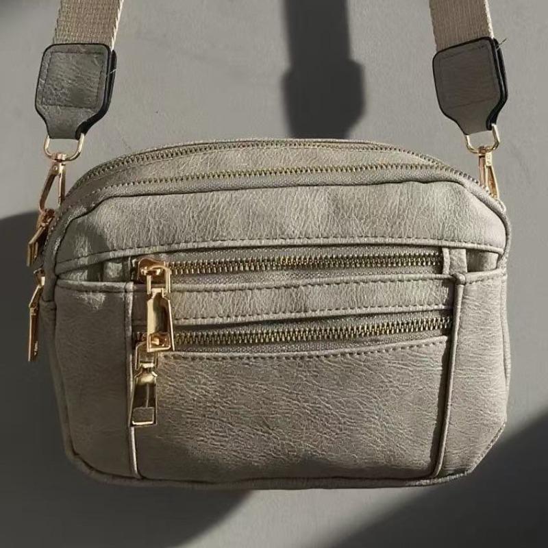 Popular wide shoulder strap embroidered small square bag Bohemian ethnic style shoulder bag casual versatile messenger women's bag