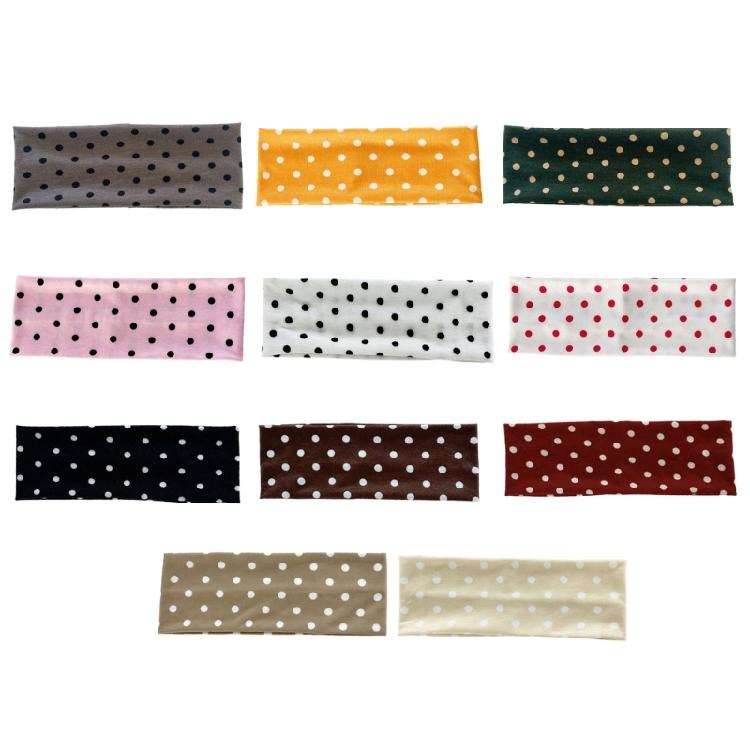 Fascia Multifunzionale per Capelli da Yoga, Copricapo alla Moda, Design a Pois Rotondi, Tessuto Elastico, Accessorio per Capelli, Multicolore