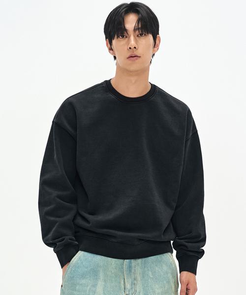 Sobeomeonteu 980G Pigment Sweatshirt - Washed Black -