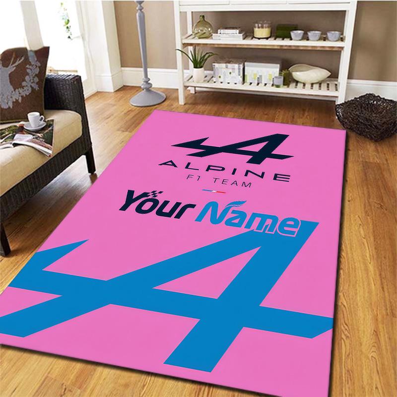Alpine F1 Custom Name Carpet Rug For Living Room Bedroom Home Sofa Decoration Kids Play Nonslip Floor Mat