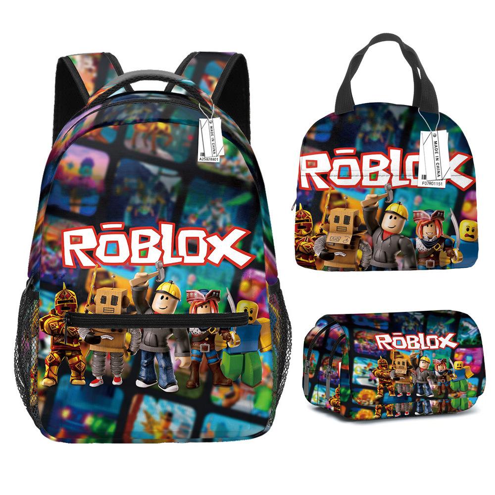 Zaino Tempo Libero Bambini Mondo Virtuale Zaino Scolastico Studente Borsa Pranzo Scatola Termica Astuccio