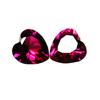 Natural Red Ruby Loose Gemstone 2.25 Ct Heart Cut 6 Mm Pair for Jewelry Making and Gem Collections