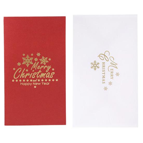 1/2/3Pcs 3D Christmas Greeting Card with Paper Envelope Foldable Pop-up 3D Tree Merry Xmas Wishes Message Card Festive Decoration Holiday Party Gift