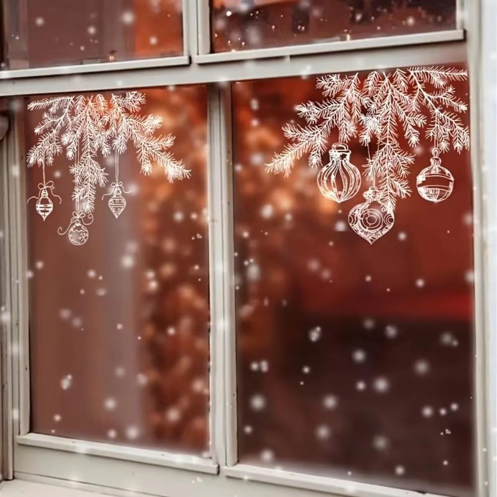 PVC Christmas Window Sticker Reusable Holiday Window Decal Window Cling Decal  Holiday Decorating