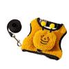 Soft Fleece Dog Collar Harness Cute Pet Vest Chest Strap Pet Backpack  Outdoor Walking Travel