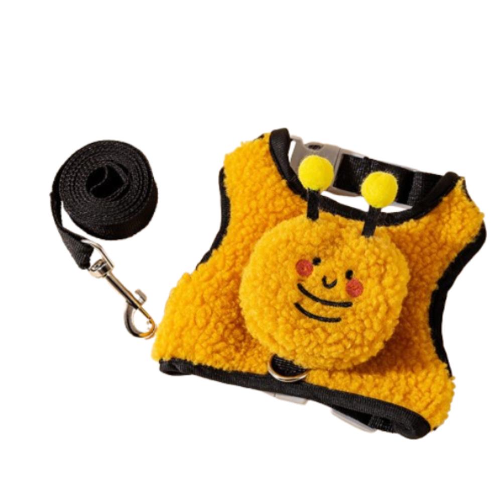 

Breathable Dog Collar Harness Soft Fleece Cat Vest Backpack Pet Cat Accessories S