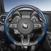 LUBTW1 Suitable for Alfa Romeo Carbon Fiber Texture Steering Wheel Cover with Segmented Quick-Release Design, Durable, for Models Such as Junior,