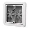 RV Roof Vent Fan DC12V 13.39x13.39in Stainless Steel Dual Inlet and Outlet Air Ventilation Ceiling Fan with Mesh and