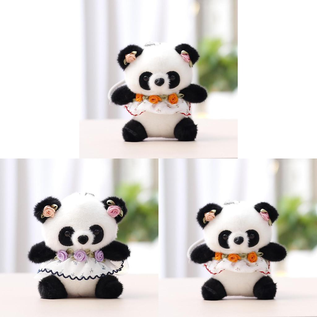 Plush Panda Keychain For Kids Girls With Polyester Filling And Cute Animal Design