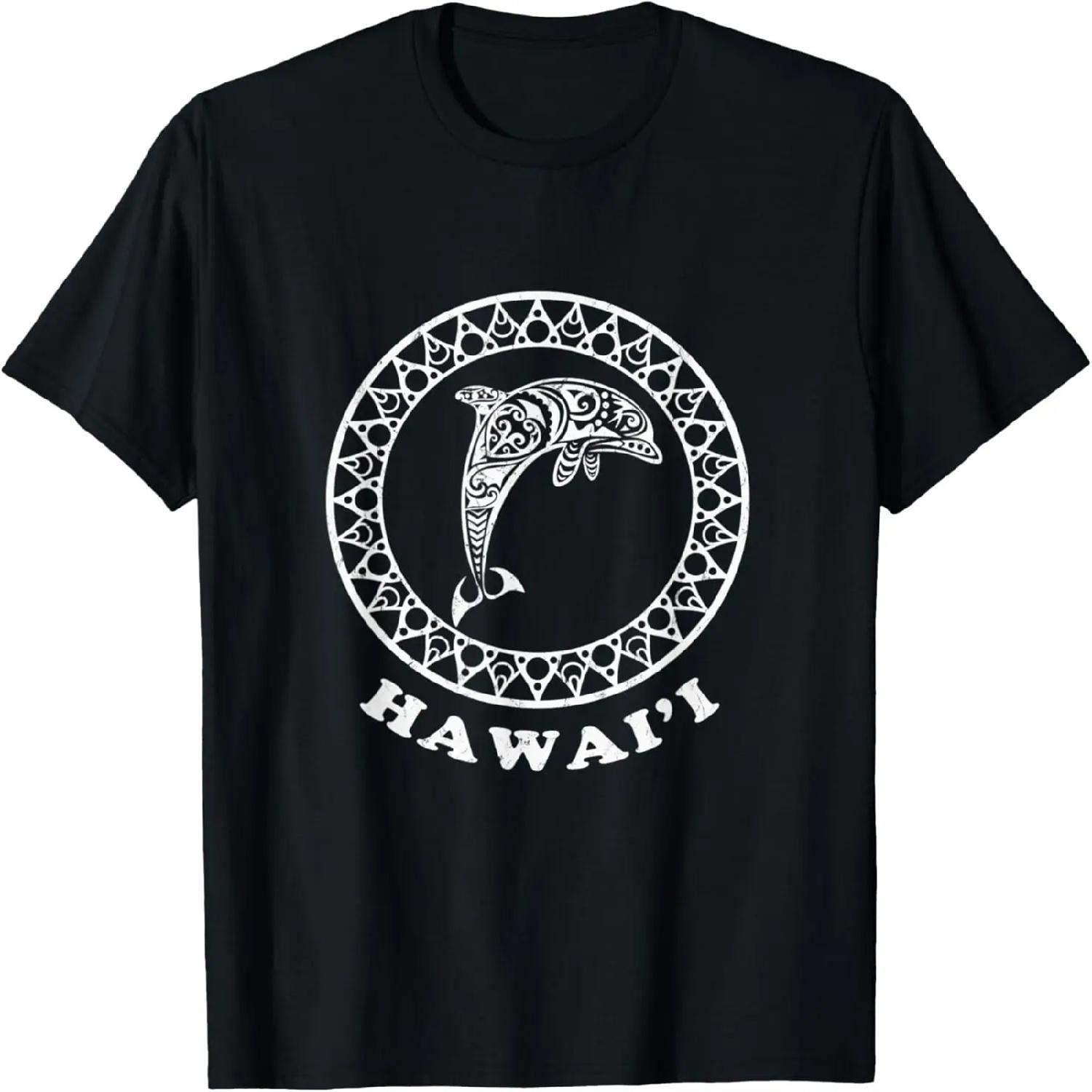 

Hawaii Vintage Retro Tribal Dolphin Hawaiian Vacation T-Shirt XXXXXL різнокольоровий