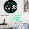 10 Zoll Fernbedienung Digitale Wanduhr Temperatur Luftfeuchtigkeit Datum Woche Timing Countdown 2 Alarm Auto Dimmer LED Wecker