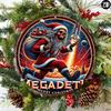 Megadeth Christmas Metal Tin Sign 8 Inch Round Wall Art Decor