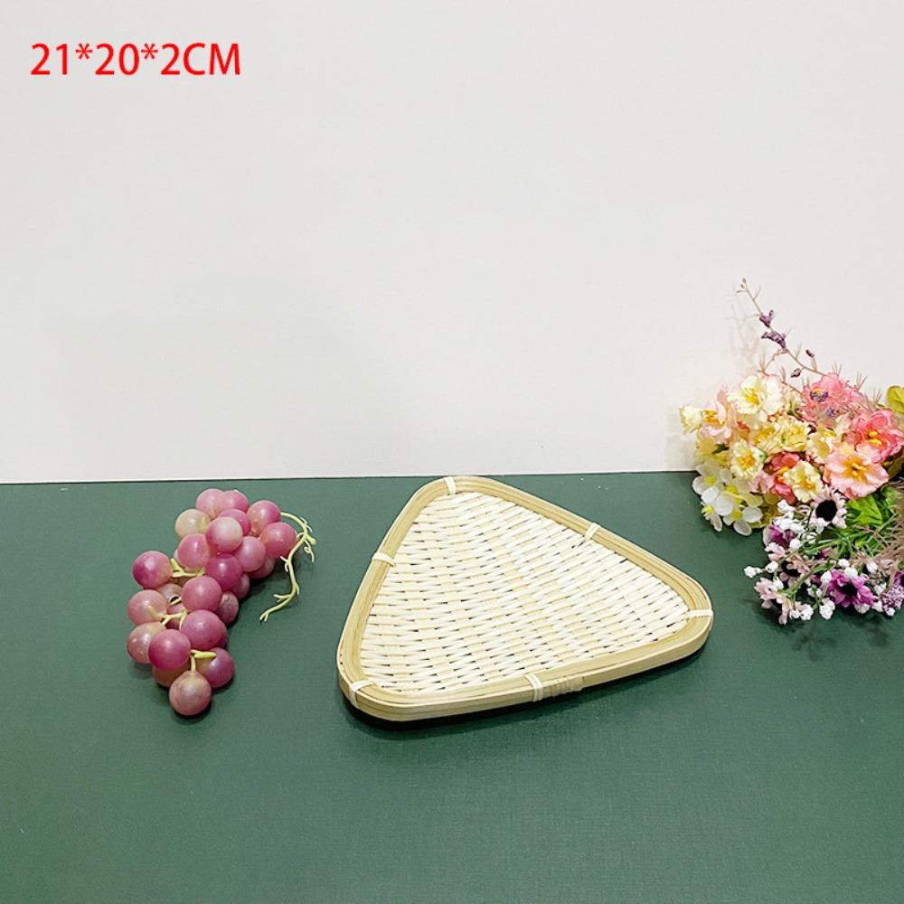 Woven Storage Basket Handmade Fruit Basket Versatile Serving Tray  for Kitchen