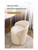 Same Day Delivery Luxurious Bedroom Vanity Stool: Solid Wood Swivel Makeup Chair with Backrest