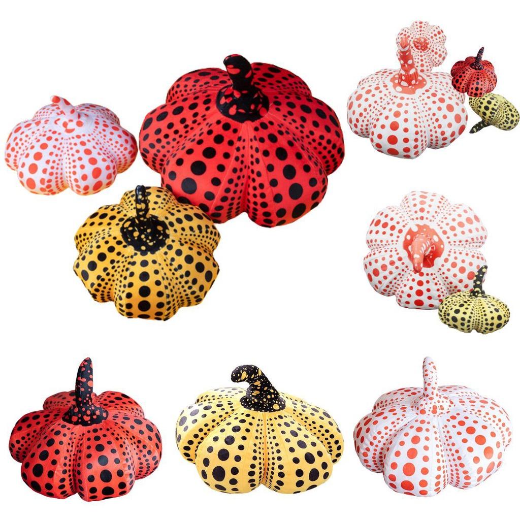 Halloween Wave Point Pumpkin Cushion Pillow Super Soft Plush Toy For Kids And Adults