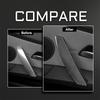 2× Carbon Fiber+Rubber Interior Door Handle Cover Sticker For BMW Z4 E85 2003-08