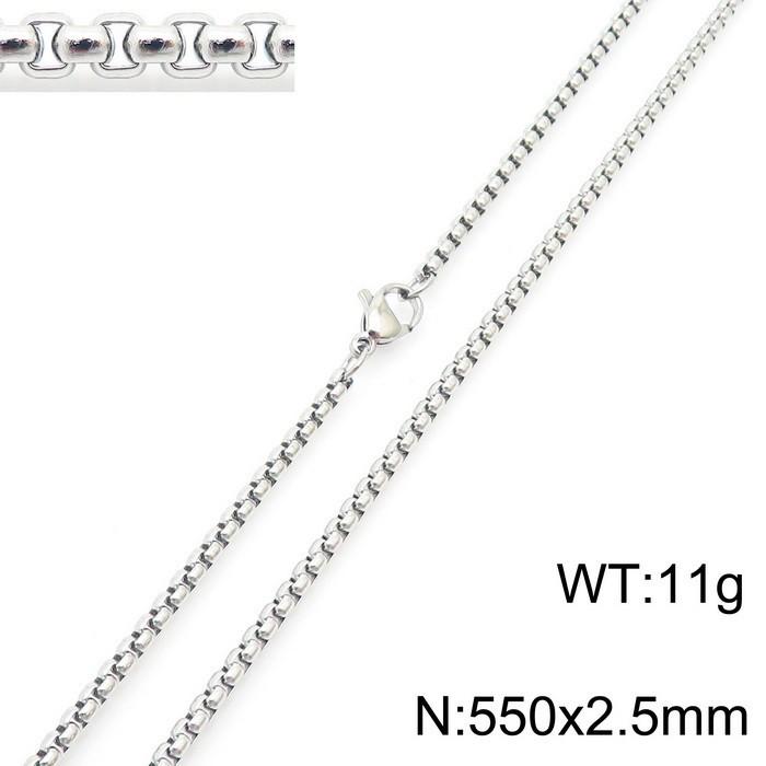 Square Pearl Stainless Steel Titanium Necklace for Men and Women