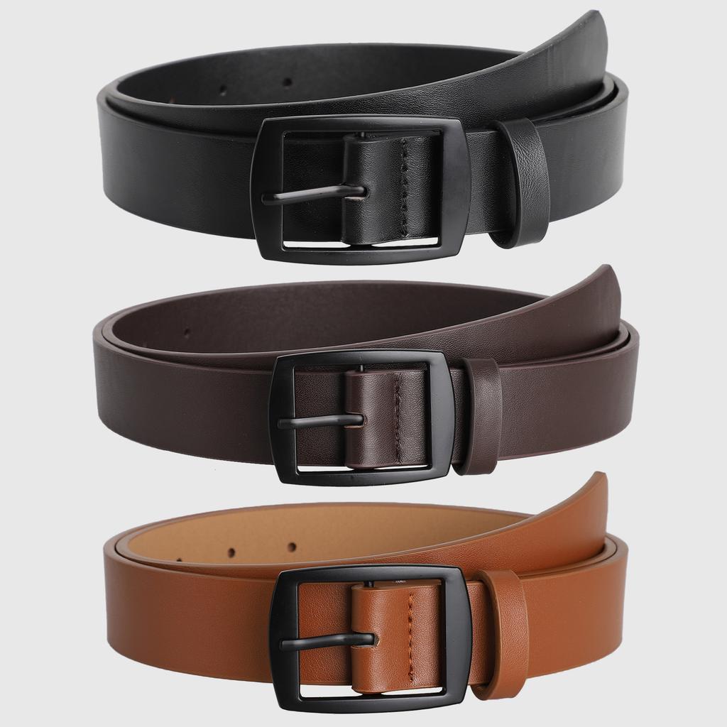 New Men's High-Quality PU Leather Belt Metal Pin Buckle Belt Leisure Business Waistband Fashionable Lady Accessory Designer Belt