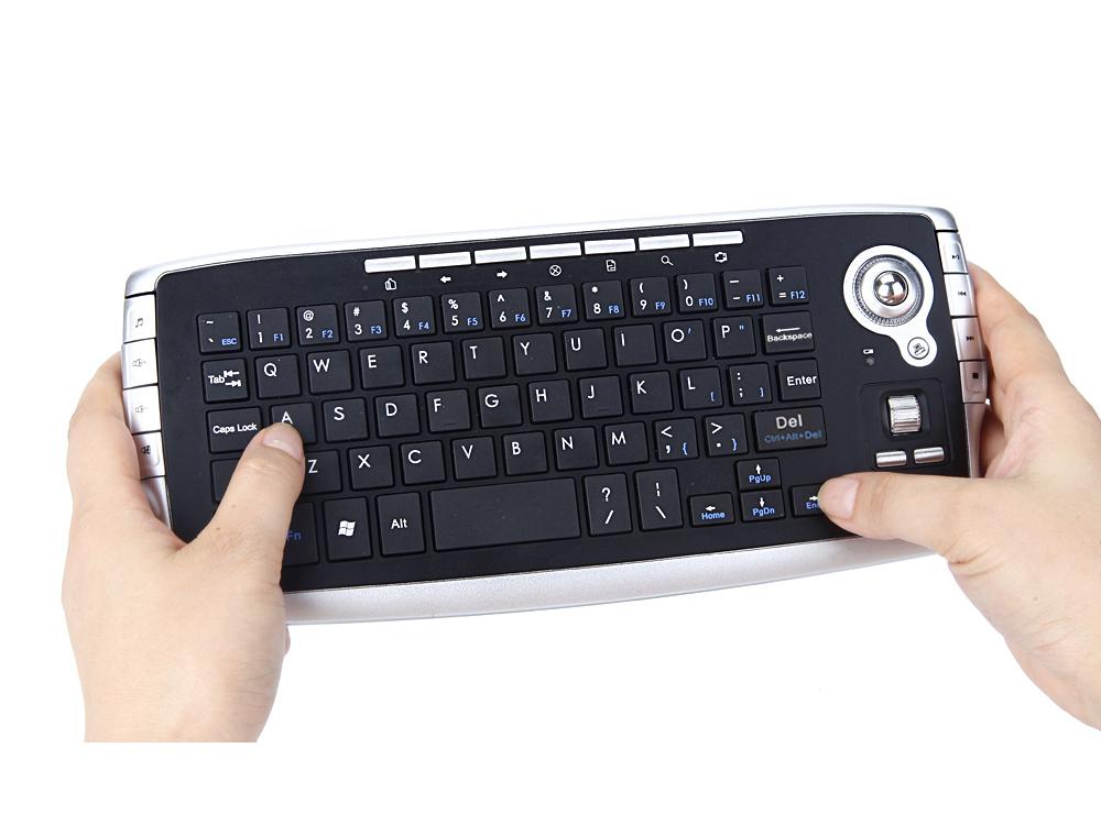 Wireless Trackball & Mini Keyboard Combo Set with 2.4G Connectivity