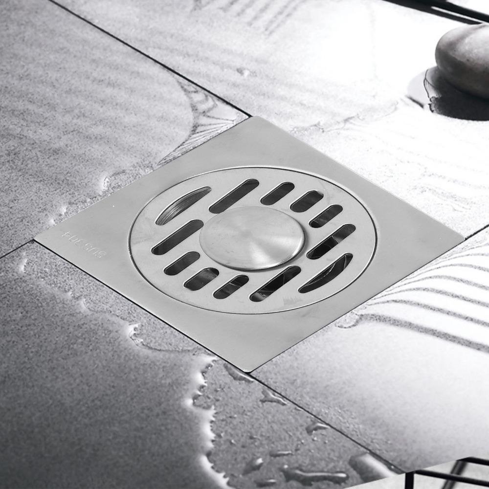 304 Stainless Steel Floor Strainer Self Sealing Shower Drain Compact Design Floor Drain Kitchen
