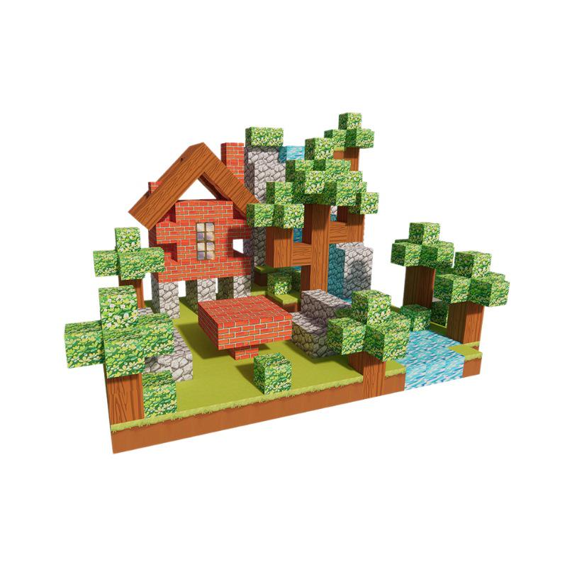 Magnetic Building Blocks & Mini Scene Game Set for Kids – Educational Toy Gifts