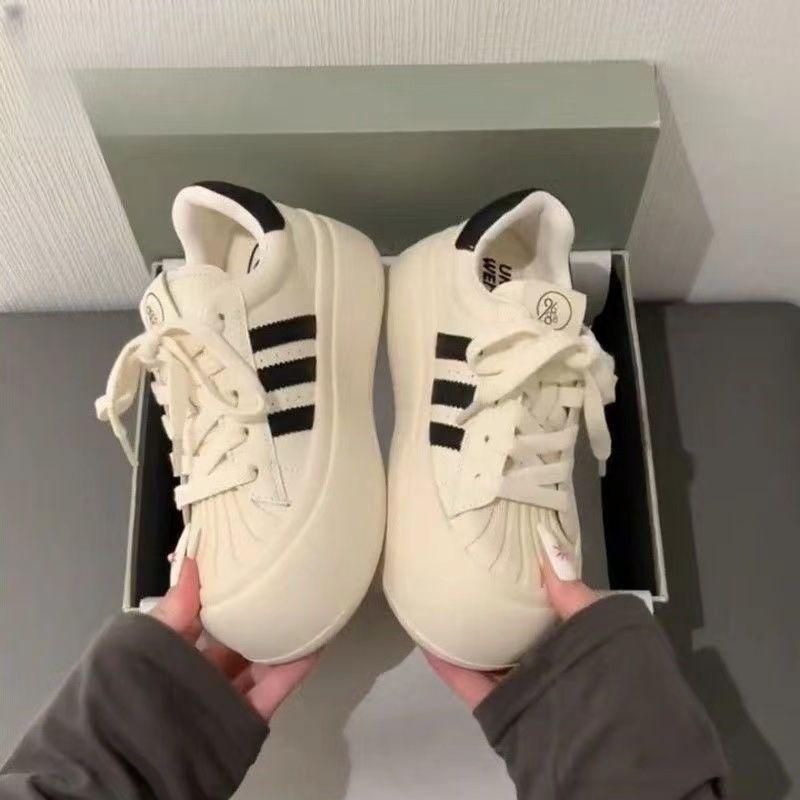 Thick-soled Shell Head Little White Shoes Women's 2025 Cotton Niche Design Sense Popular German Training Shoes Super Fire Casual Board Shoes