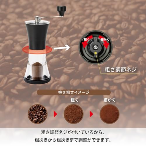 Kyocera CM-40CF-AZ Ceramic Coffee Mill with Adjustable Coarseness for Manual Coffee Grinding [Amazon.co.jp Exclusive]