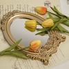 European Style Retro Carved Mirror Exquisite Golden Jewelry Tray Multifunctional Wall Mounted Mirrors for Room Decoration 2025