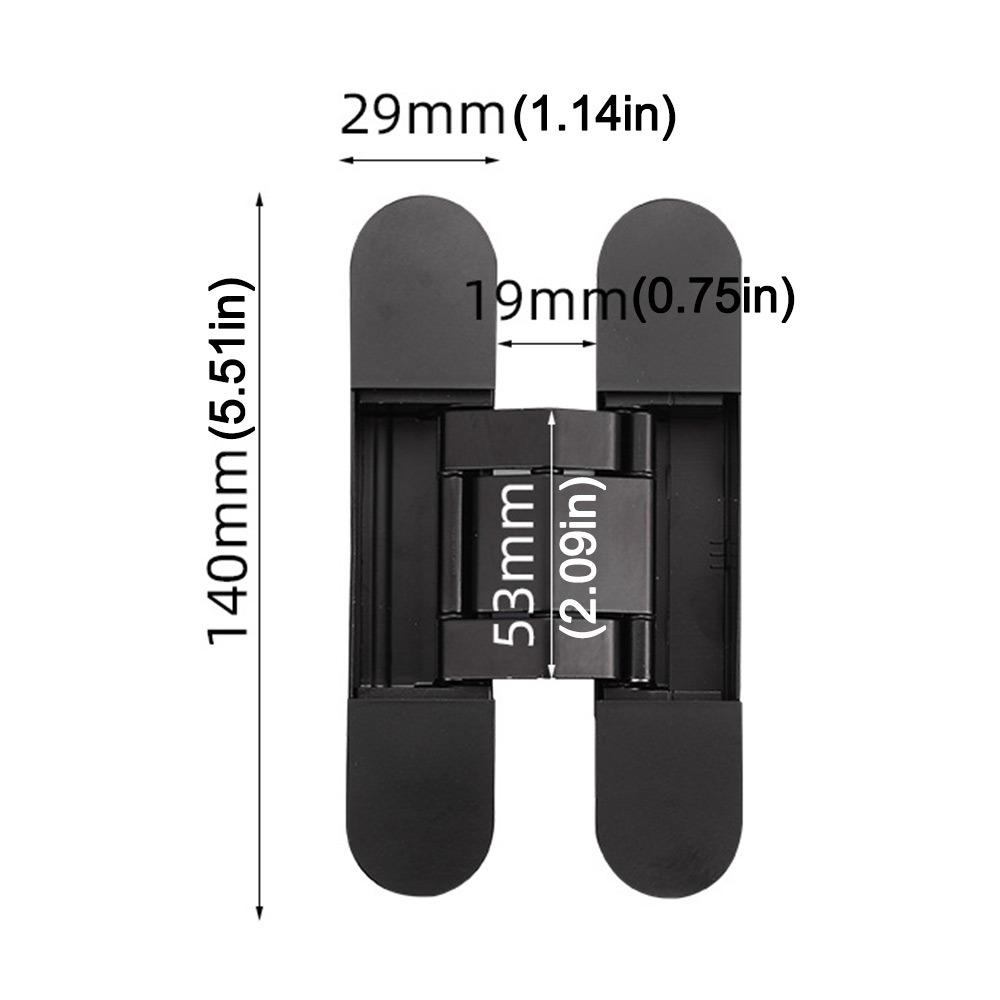 Zinc Alloy Door Hinge Folding Invisible Cross Hinge 180 Degree Adjustable Cabinet Cupboard Door Hinge