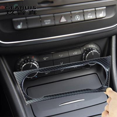 Auto Accessories Carbon Fiber Air Conditioning Outlet Control Covers Stickers Trim For Mercedes Benz A GLA CLA Class X156